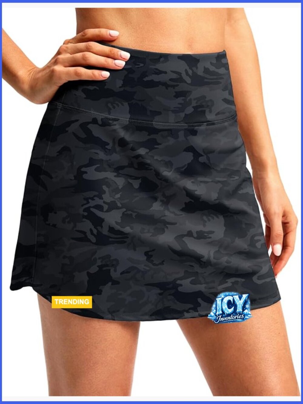 Women’s Black Camo Active Skort